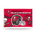 Tampa Bay Buccaneers Premium 3x5 Feet Flag Banner, Helmet Design, Metal Grommets, Outdoor Use, Single Sided