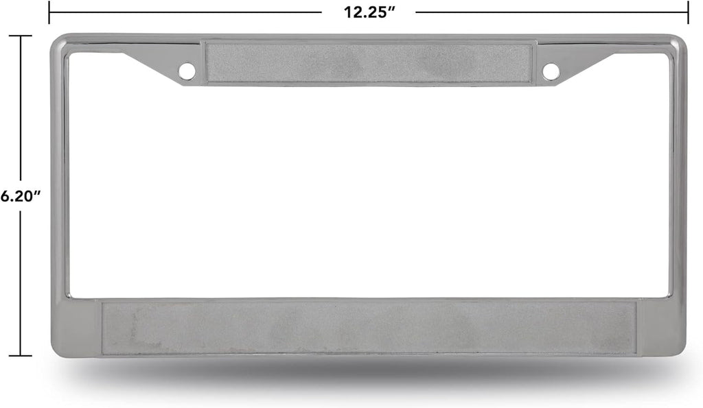 Appalachian State University Mountaineers Chrome Metal License Plate Frame Tag Cover, 12x6 Inches