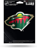 Minnesota Wild 5 Inch Die Cut Decal Sticker, Metallic Shimmer Design, Full Adhesive Backing