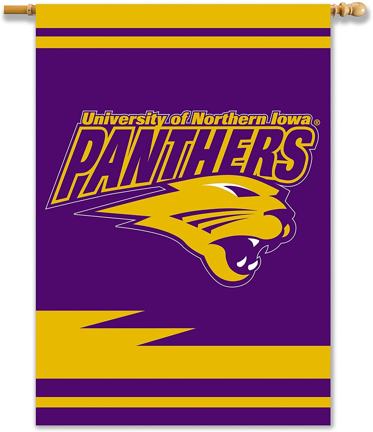 BSI NCAA Northern Iowa Panthers 2-Sided 28x40 House Banner with Pole Sleeve