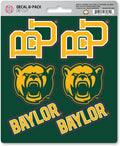 Baylor University Bears 6-Piece Decal Sticker Set, 5x6 Inch Sheet, Gift for football fans for any hard surfaces around home, automotive, personal items