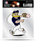 Milwaukee Brewers Mascot Logo Premium 4x4 Decal with Clear Backing Flat Vinyl Auto Home Sticker Baseball