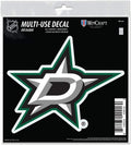 Dallas Stars 6 Inch Decal Sticker, Flat Vinyl, Die Cut, Primary Design, Full Adhesive Backing