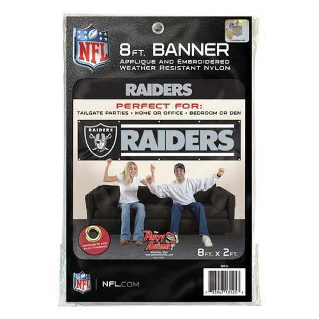 Las Vegas Raiders Huge 8x2 Feet Banner Flag Metal Grommets