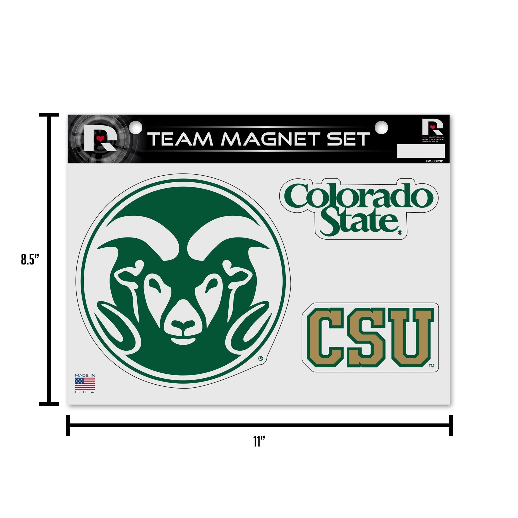 Boise State University Broncos Multi Magnet Set, 8.5x11 Inch Sheet, Die Cut, Auto Home