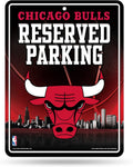 Chicago Bulls Metal Parking Sign, Embossed, 8.5x11 Inch