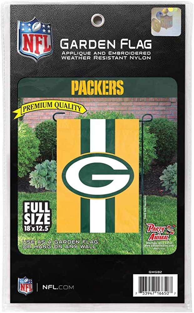 Green Bay Packers Premium Garden Flag Banner Applique Embroidered 12.5x18 Inch
