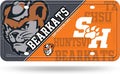 Sam Houston State University Bearkats Metal Tag Auto License Plate Split Design 6x12 Inch