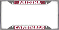 Arizona Cardinals Chrome Metal License Plate Frame Tag Cover 6 x 12 Inch