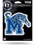 University of Memphis Tigers 5 Inch Die Cut Decal Sticker, Flat Vinyl, Clear Adhesive Backing