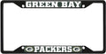 FANMATS 31356 Green Bay Packers Metal License Plate Frame Black Finish
