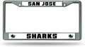San Jose Sharks Premium Metal License Plate Frame Chrome Tag Cover, 12x6 Inch