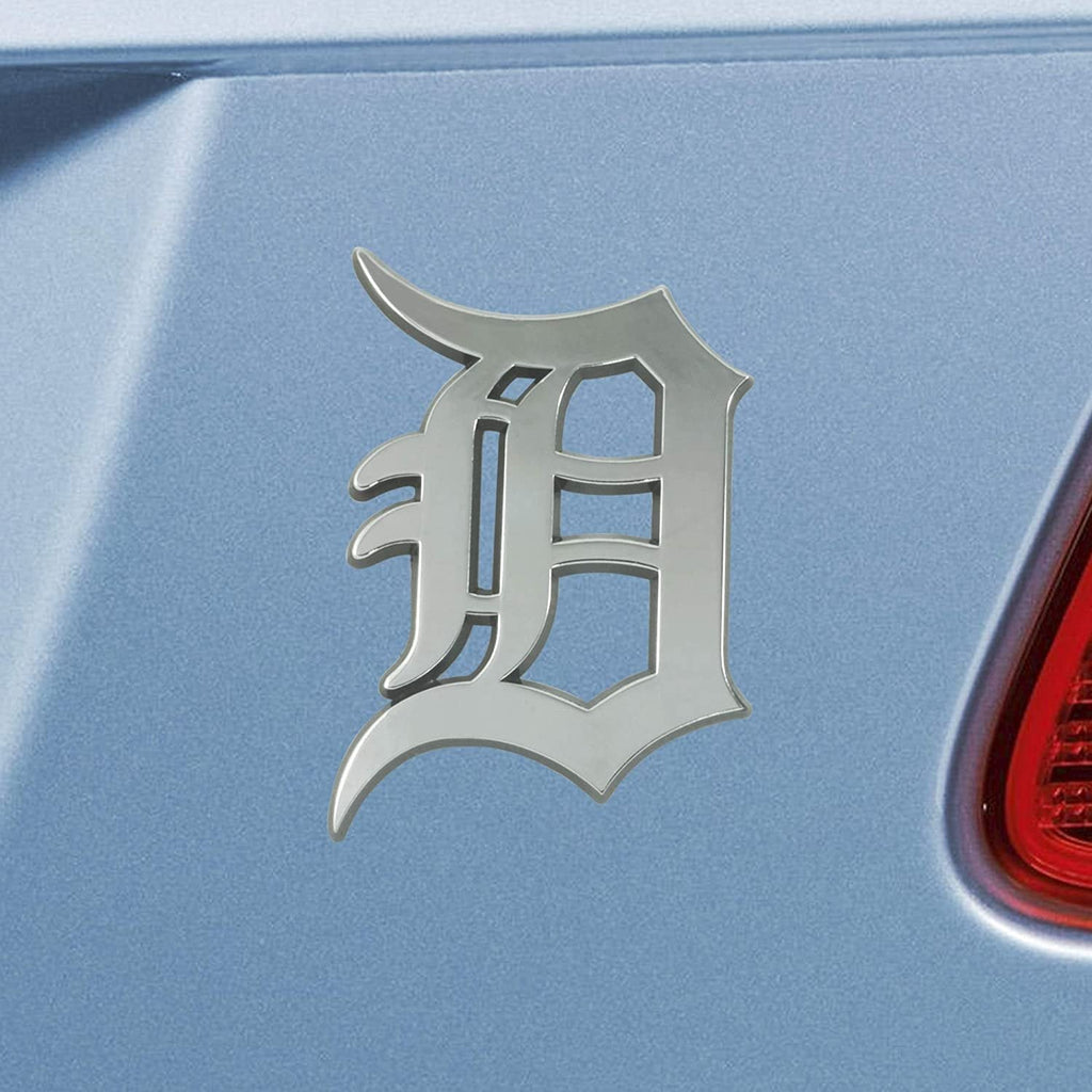 Detroit Tigers Solid Metal Raised Auto Emblem Decal Adhesive Backing