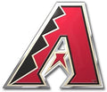 Arizona Diamondbacks Auto Emblem, Aluminum Metal, Embossed Team Color, Raised Decal Sticker, Full Adhesive Backing