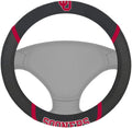 Oklahoma Sooners Steering Wheel Cover Premium Embroidered Black 15 Inch University of
