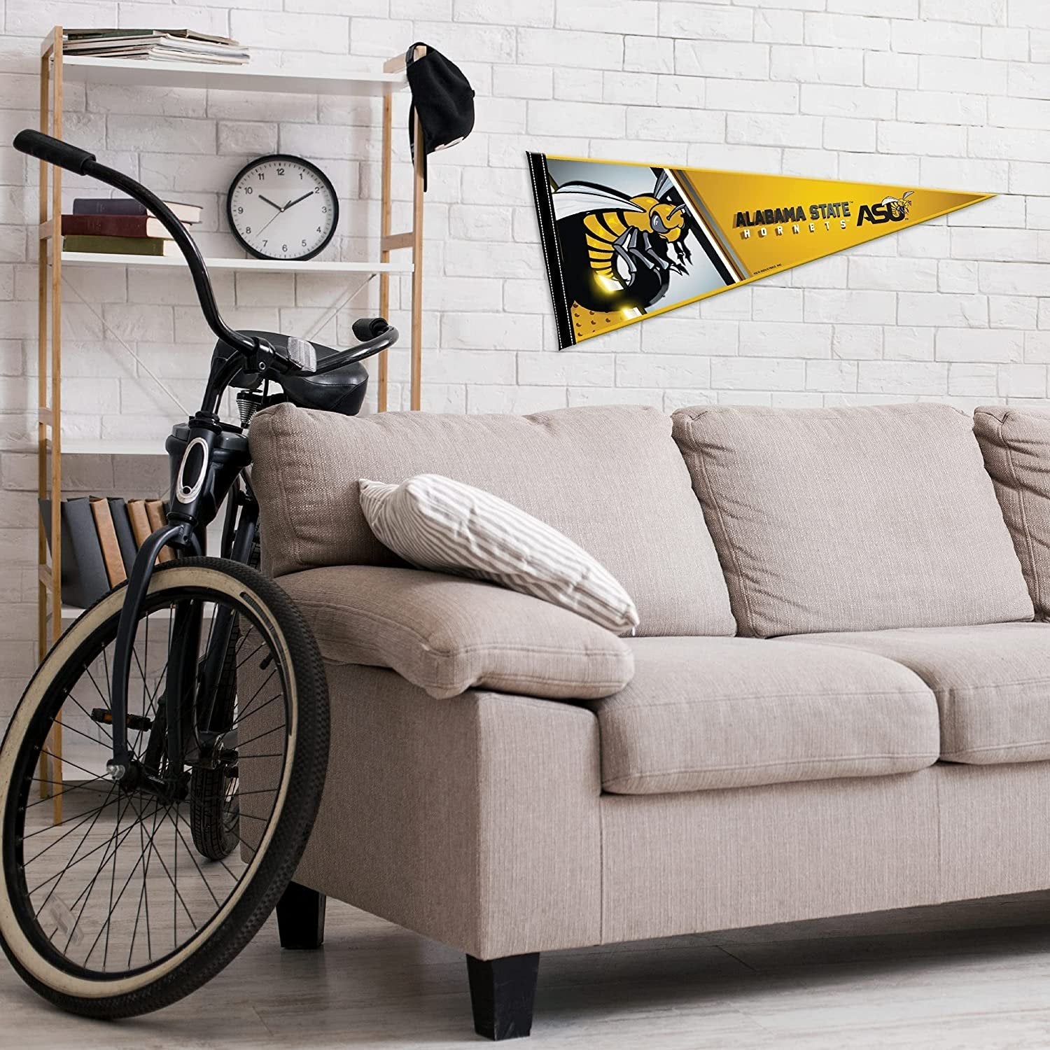 Alabama State University Hornets Soft Felt Pennant, 12x30 Inch, Easy To Hang