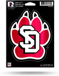 University of South Dakota Coyotes 5 Inch Sticker Decal Metallic Shimmer Design Flat Vinyl