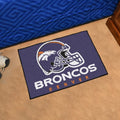 Denver Broncos Floor Mat Area Rug, 20x30 Inch, Nylon, Anti-Skid Backing
