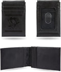 Pittsburgh Penguins Premium Black Leather Wallet, Front Pocket Magnetic Money Clip, Laser Engraved, Vegan