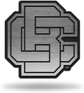 Bethune Cookman University Wildcats Premium Solid Metal Raised Auto Emblem, Antique Nickel Finish, Shape Cut, Adhesive Backing